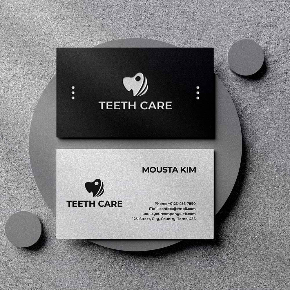 business card design dentist