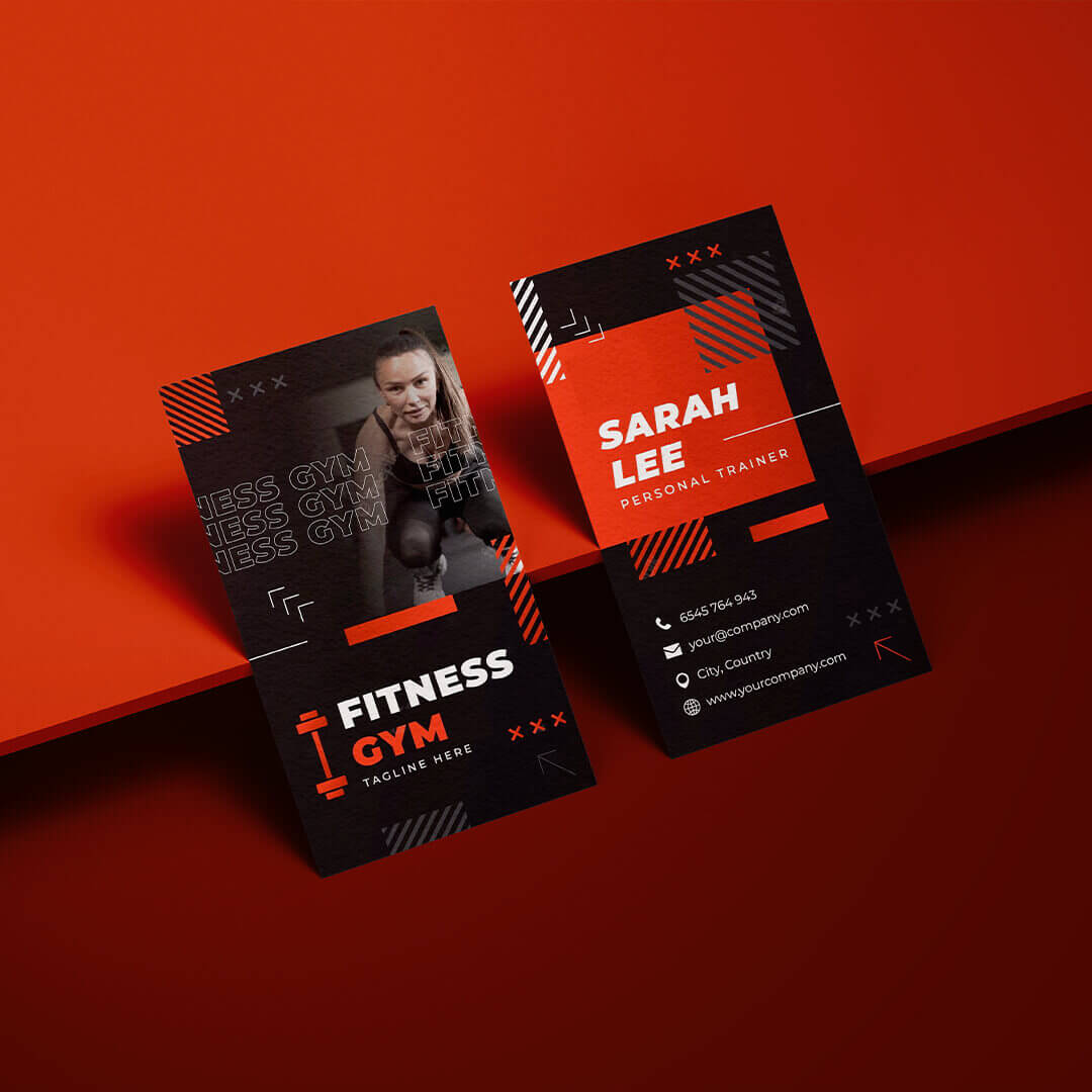 personal trainer business cards design
