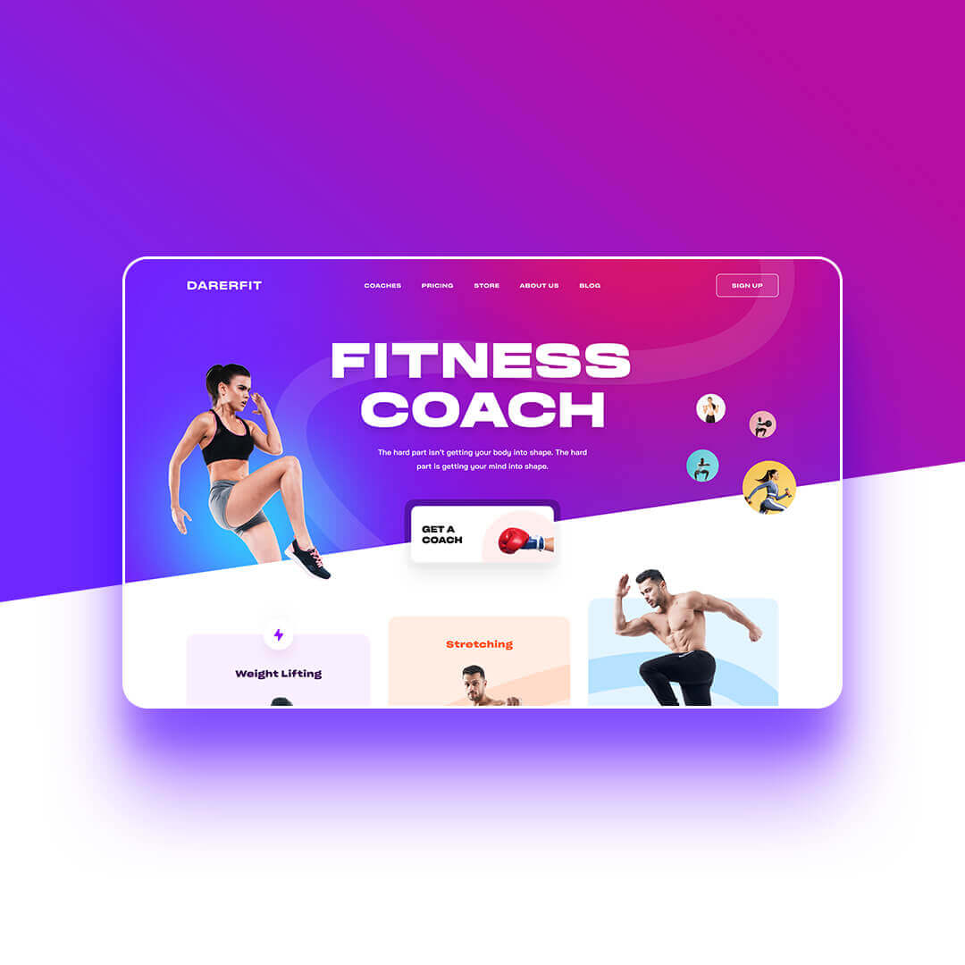 gym website design