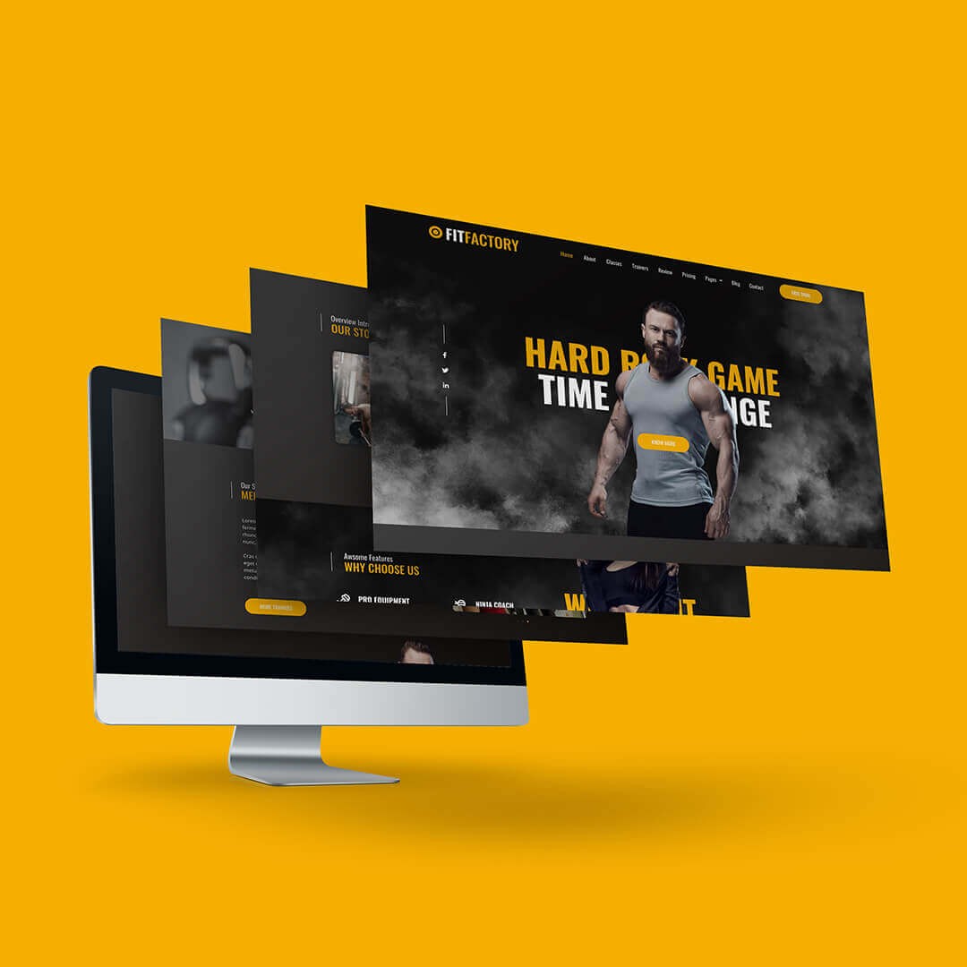 health and fitness website design