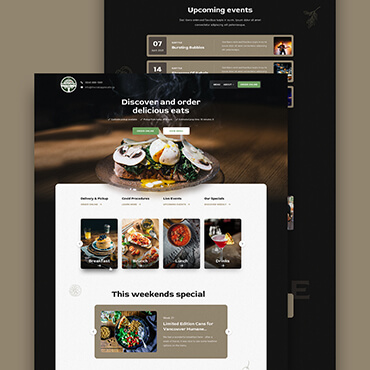 creative food website design