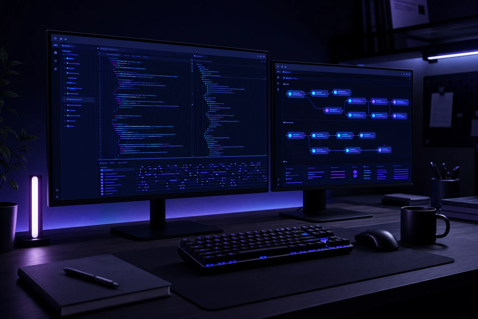 Developer setup showing modern TypeScript and CI workflows