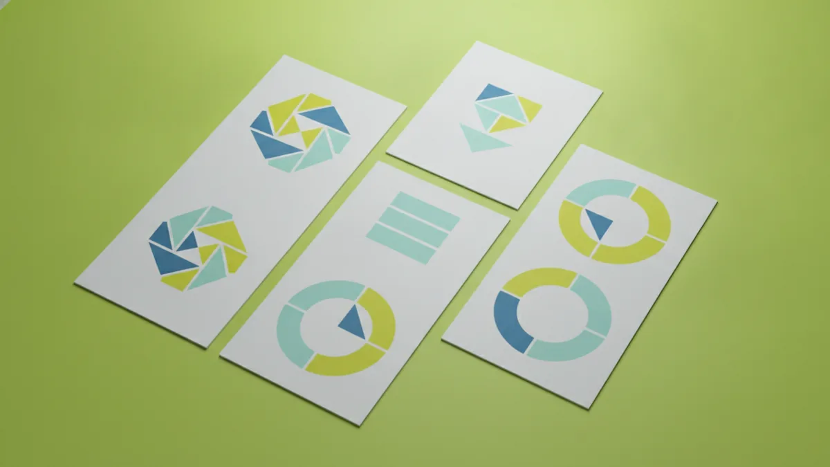 Multiple logo variations laid out to show deliverables
