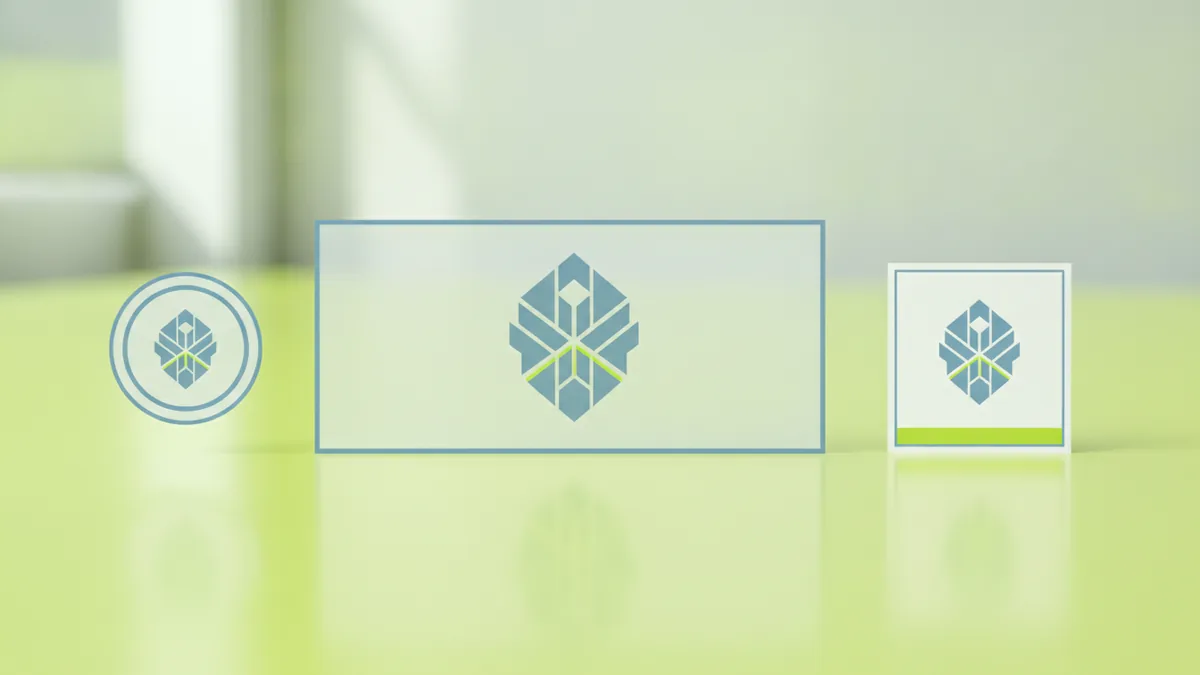 Logo shown clearly across multiple sizes and formats for professional testing.