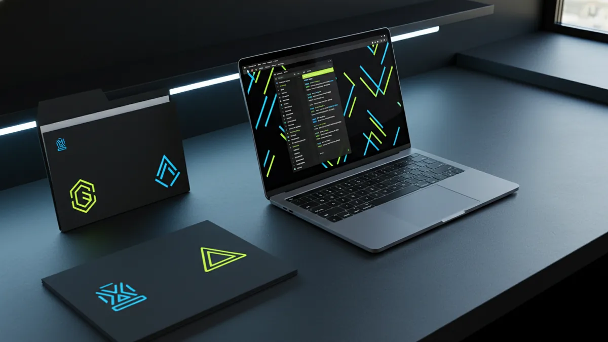 Find your logo source files Logo assets organized during an app branding change workflow.
