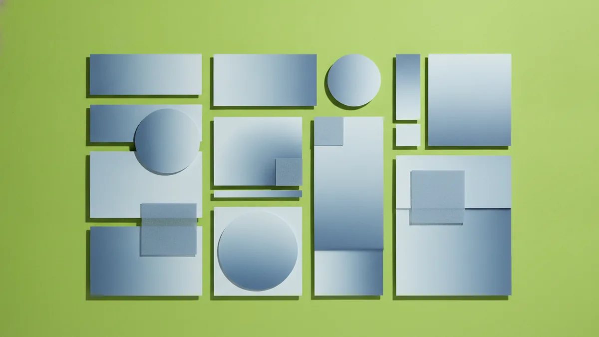 Color swatches and type samples showing logo color and font choices