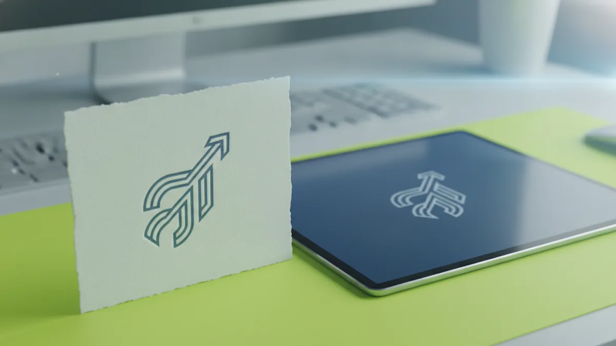 Copyright exists once it’s fixed Logo artwork on paper and screen to illustrate copyright protection for fixed original design.