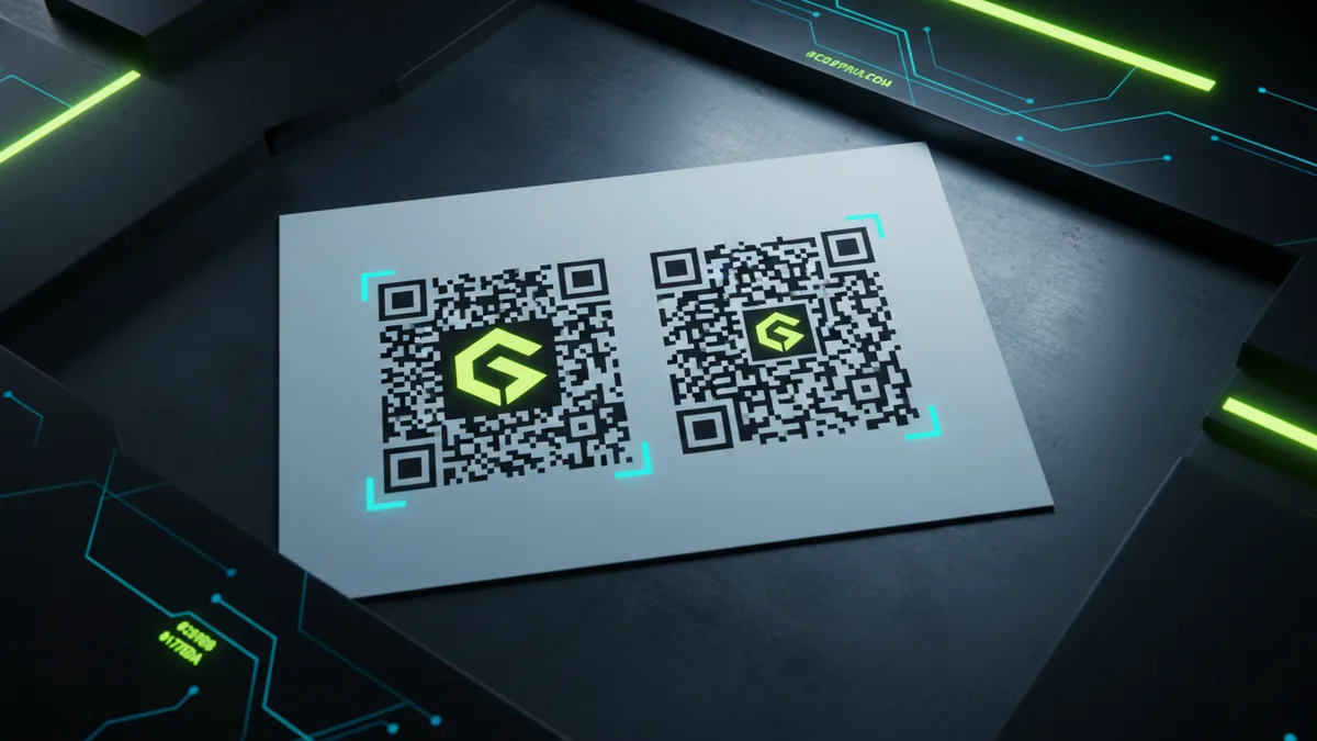 Logo size matters for scanning Two QR codes compared to show how smaller logo sizing improves scanning.