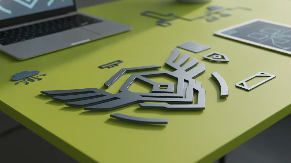 Layered badge-style shapes representing fantasy team logo directions