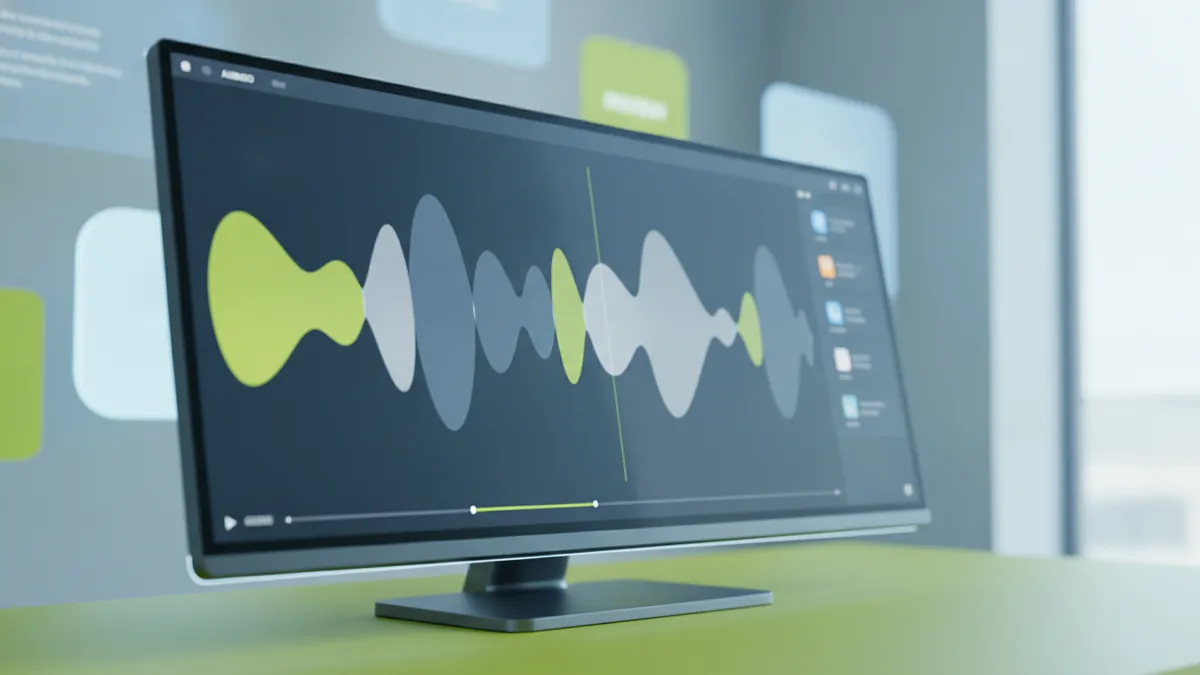 Branding presentation scene implying animated logo motion and recall.