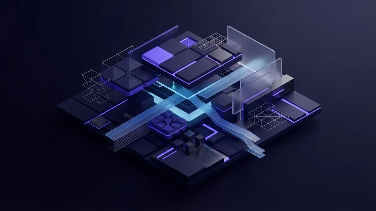 Modular geometric forms representing flexible free tools for company logo creation