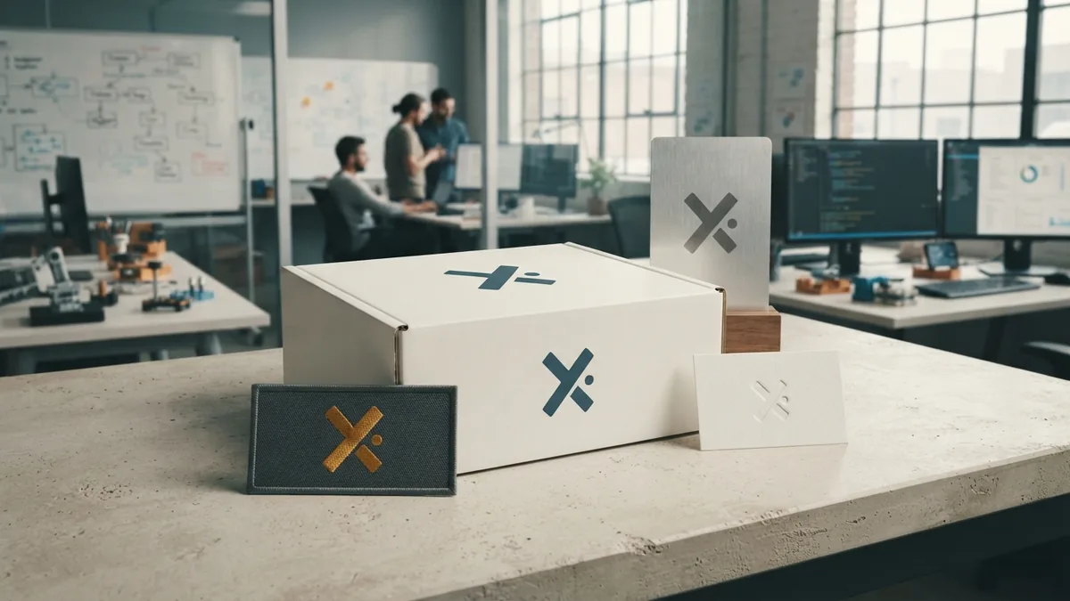 Logo mockups tested across packaging, fabric, signage, and digital surfaces