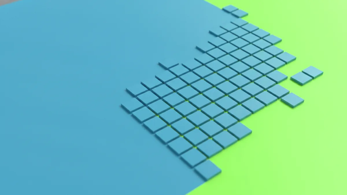 Close-up view of raster pixels showing why PNG text is not editable.