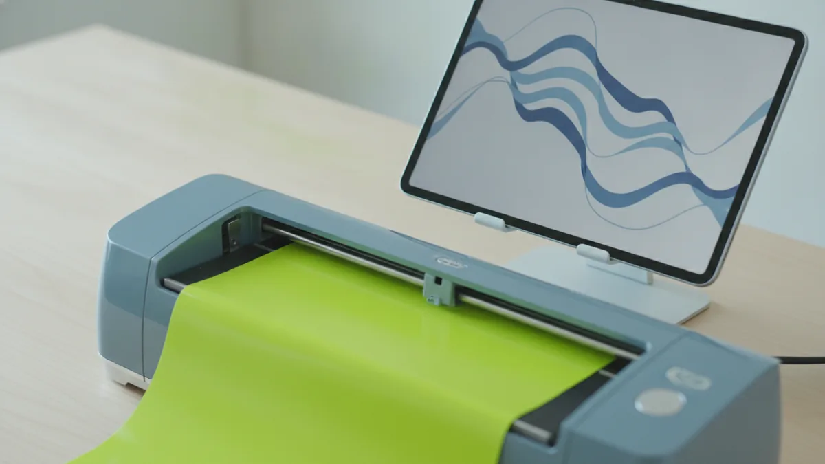 Vector artwork workflow setup for preparing a logo design before cutting.