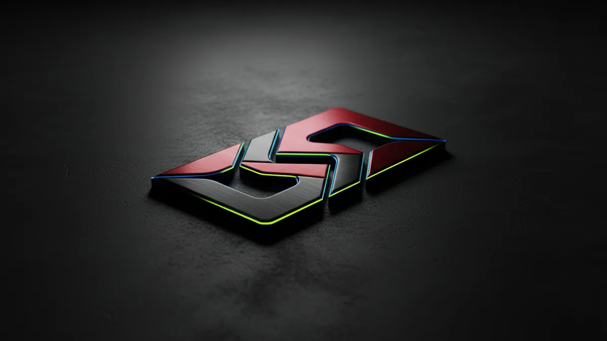 High-contrast metal logo letterforms showing sharp cuts and strong shapes.