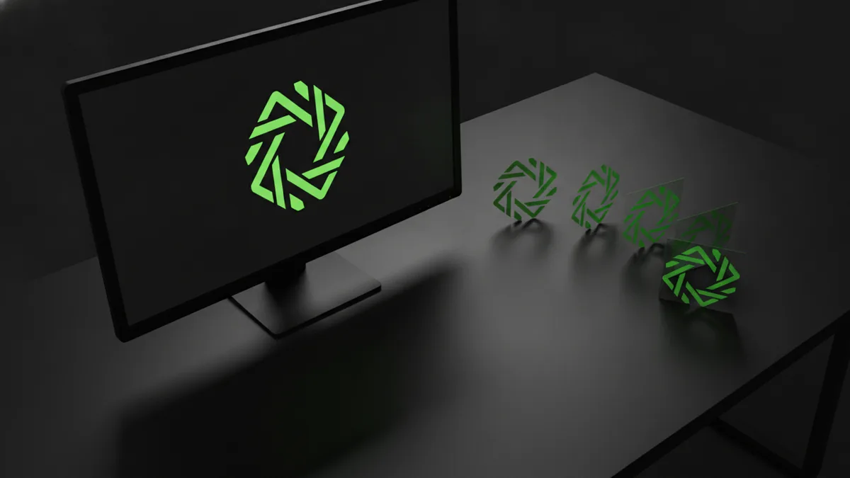 2D vs 3D rotating logos Vector logo setup showing a clean path for a smooth rotation
