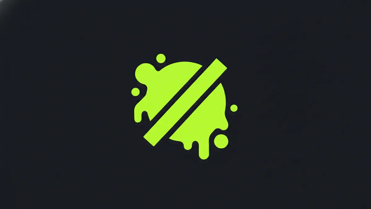 Rounded blob shapes and contrasting elements for a clean slime logo layout