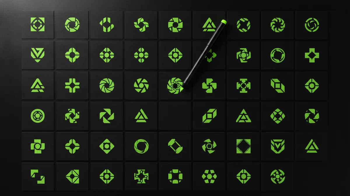 Compare logo variations Comparing logo drafts to find the clearest YouTube logo option