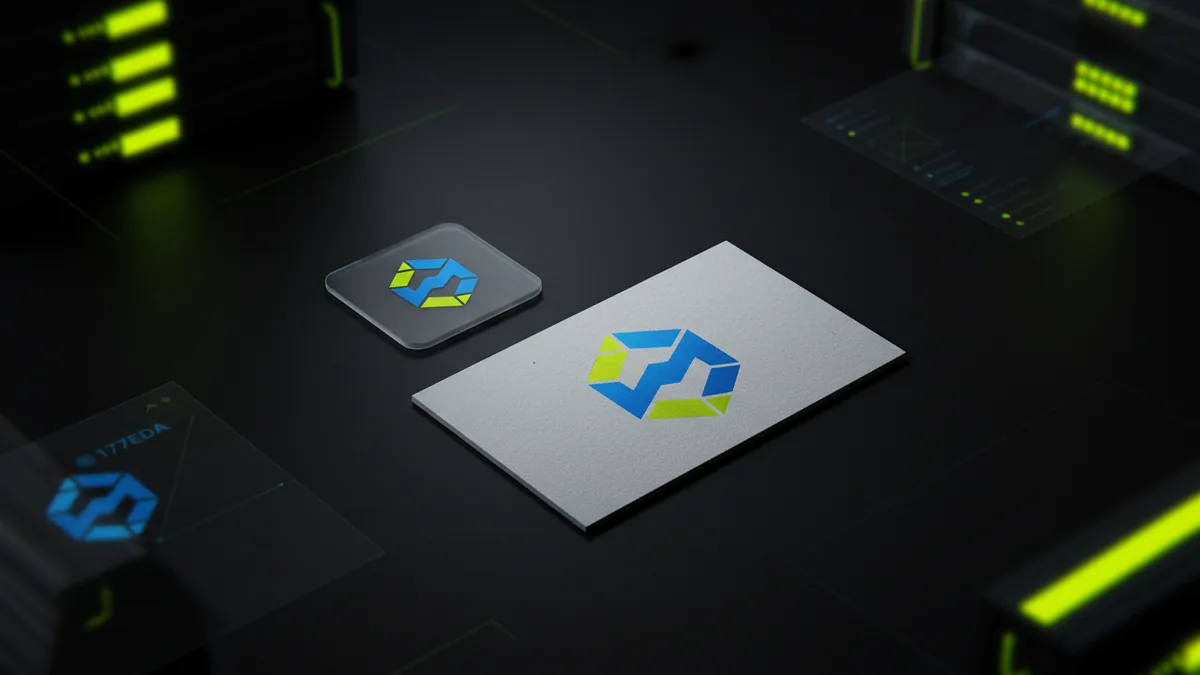 Where abstract logos work best Abstract logo mark shown in scalable identity mockups