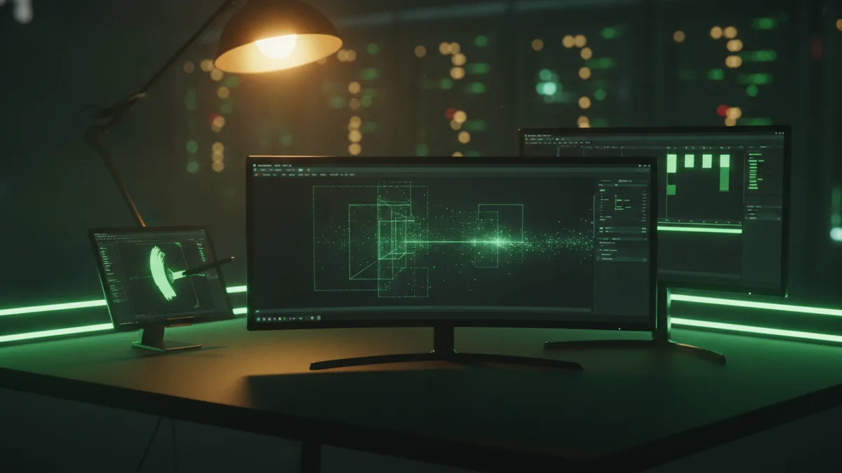 Multiple devices used to create and test animated logos