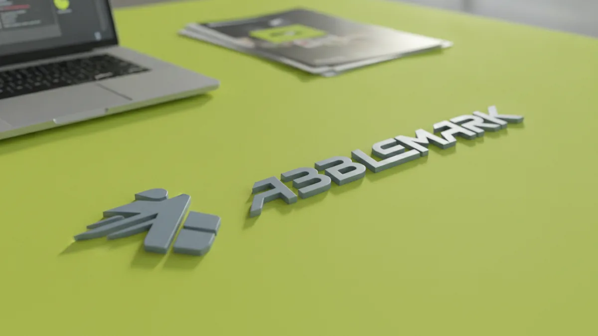 Emblem and stylized wordmark concepts showing bold contrast