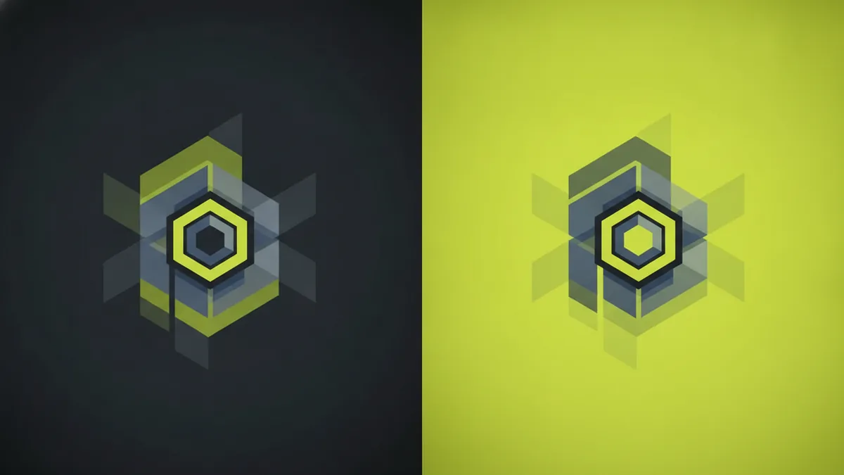 A transparent logo placed on dark and light backgrounds for readability