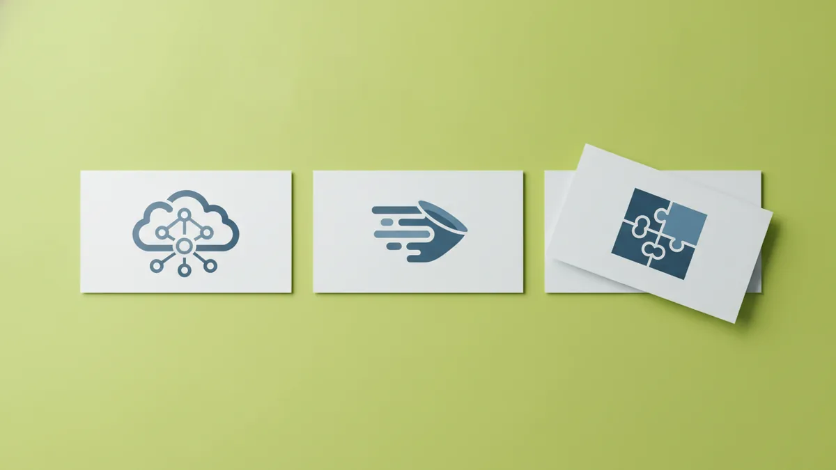 Cards displaying wordmark, symbol, and combination logo styles for trademarks