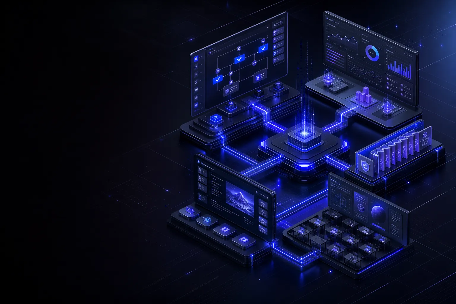 Isometric learning platform with assessment paths and learner analytics modules