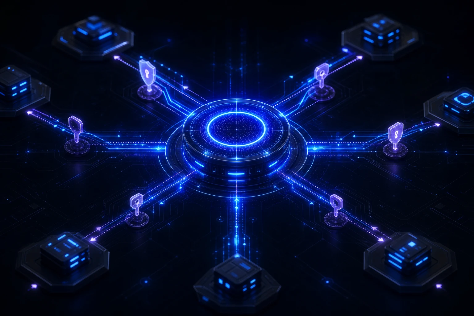API gateway architecture with validated request pipelines and integration endpoints