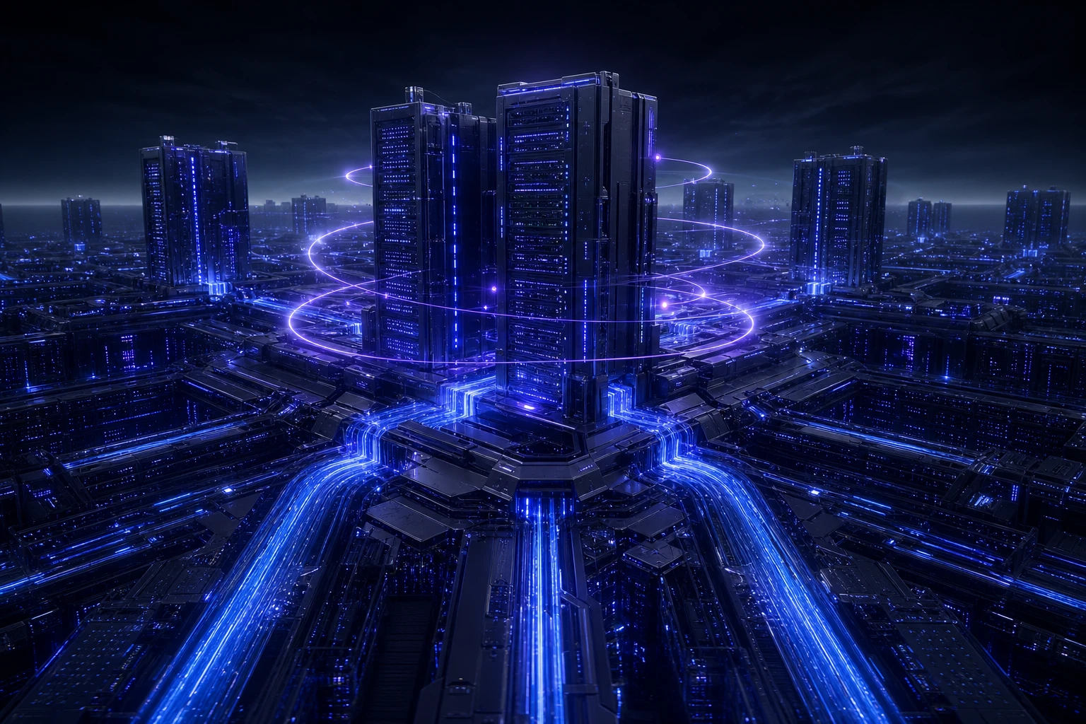 Distributed enterprise platform with layered service nodes and compliance pathways
