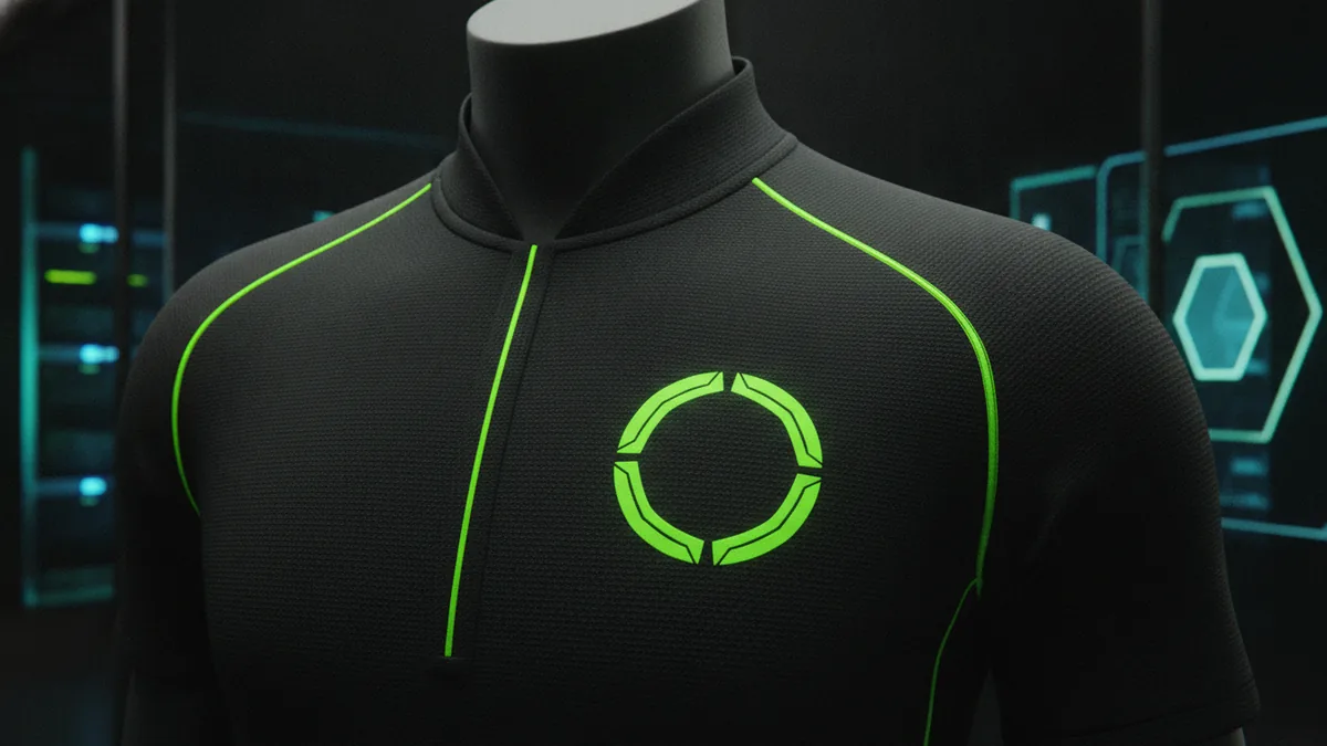 Right chest area on a shirt showing where a logo can sit cleanly