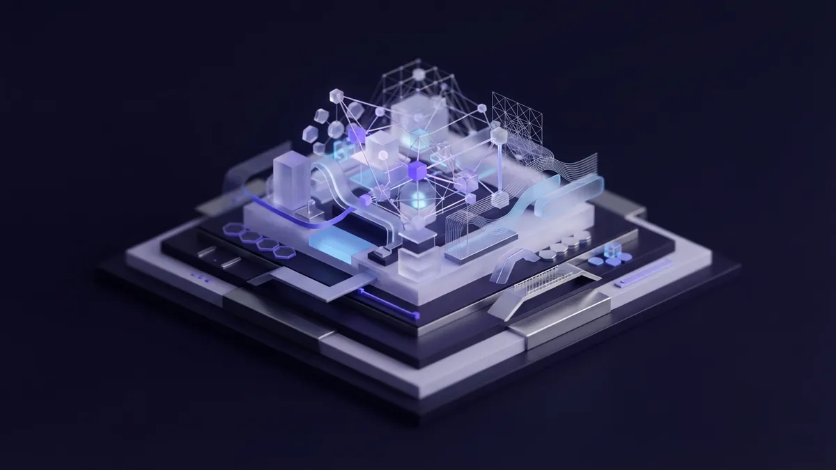A stable geometric platform represents the business value of strong UI and UX design
