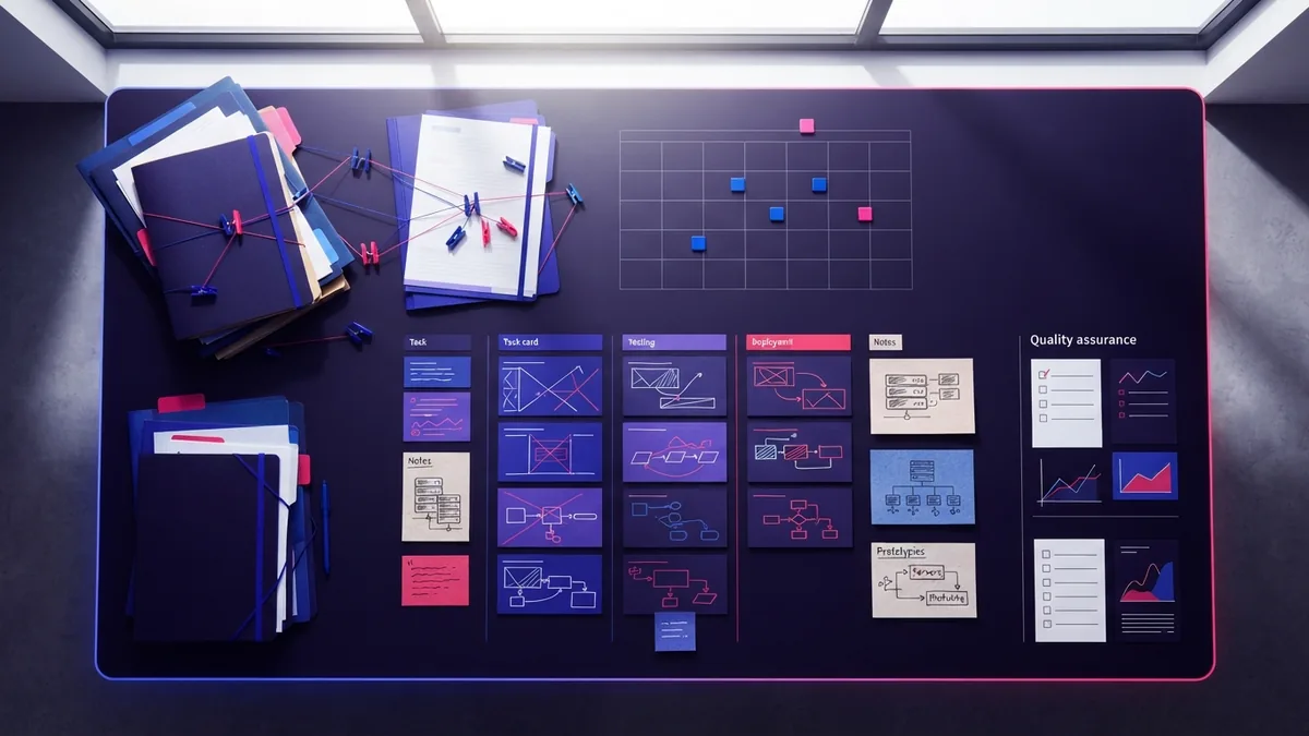 Business team workflow shown through linked records, notes, tasks, and calendar items
