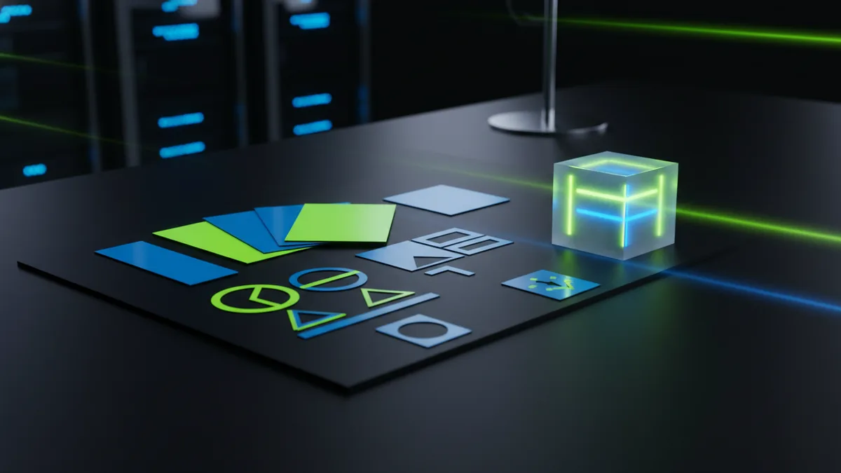 Color swatches and typography samples prepared for a confident logo palette